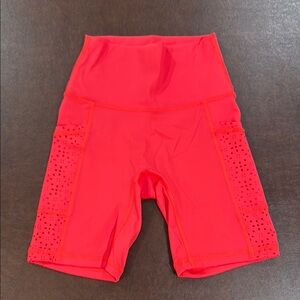New without tags aerie orange pink neon bike shorts XS